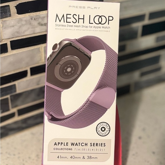 Mesh Loop Stainless Steel Strap for Apple Watch - Purple - Picture 1 of 2